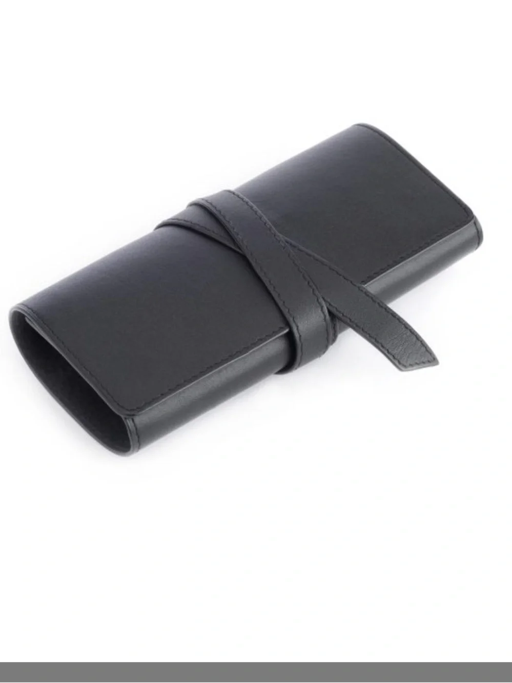 ROYCE NY Black Leather Travel Tech Organizer Roll